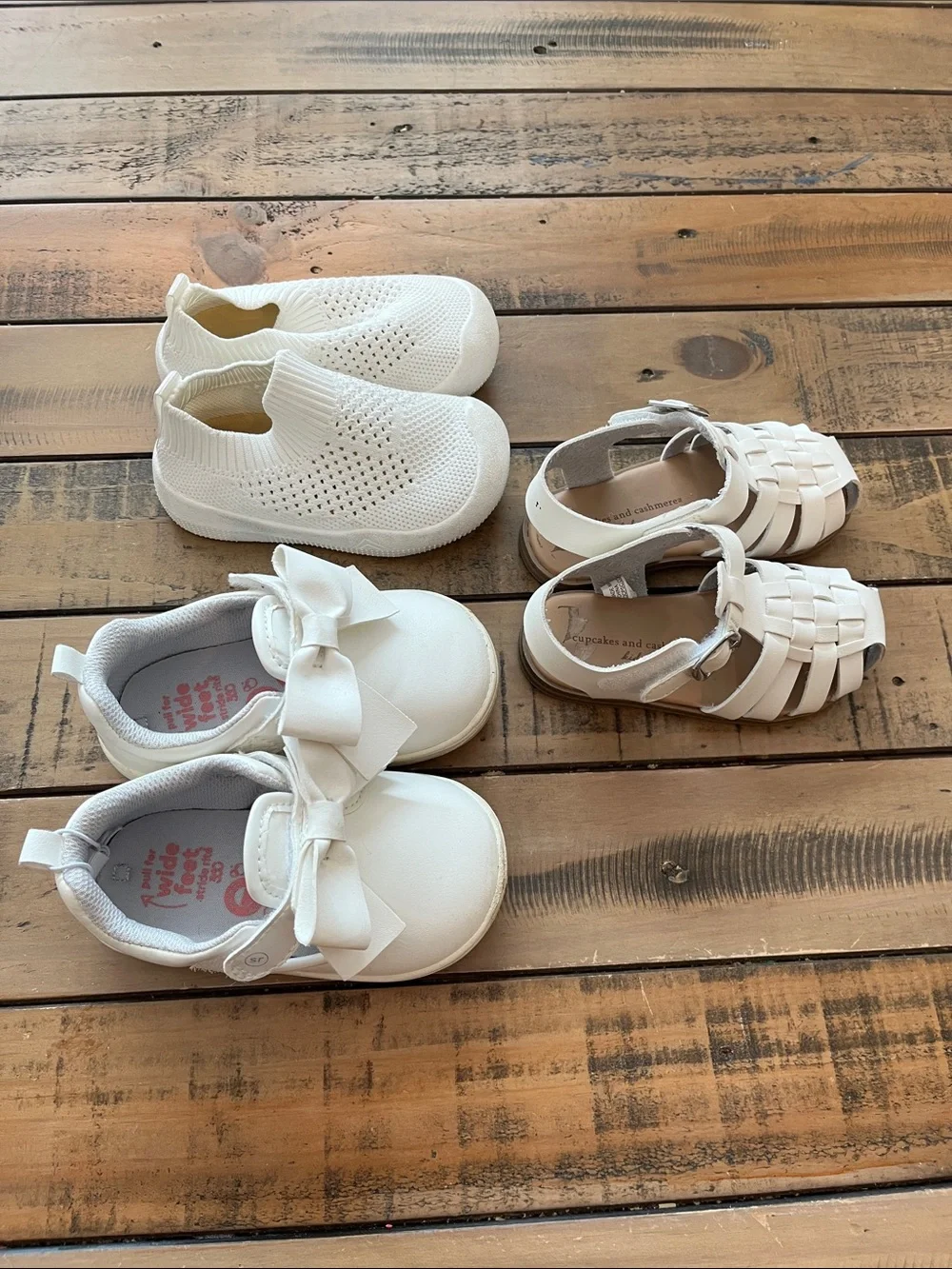 Size 6 White Toddler Girl Sneakers Bundle
